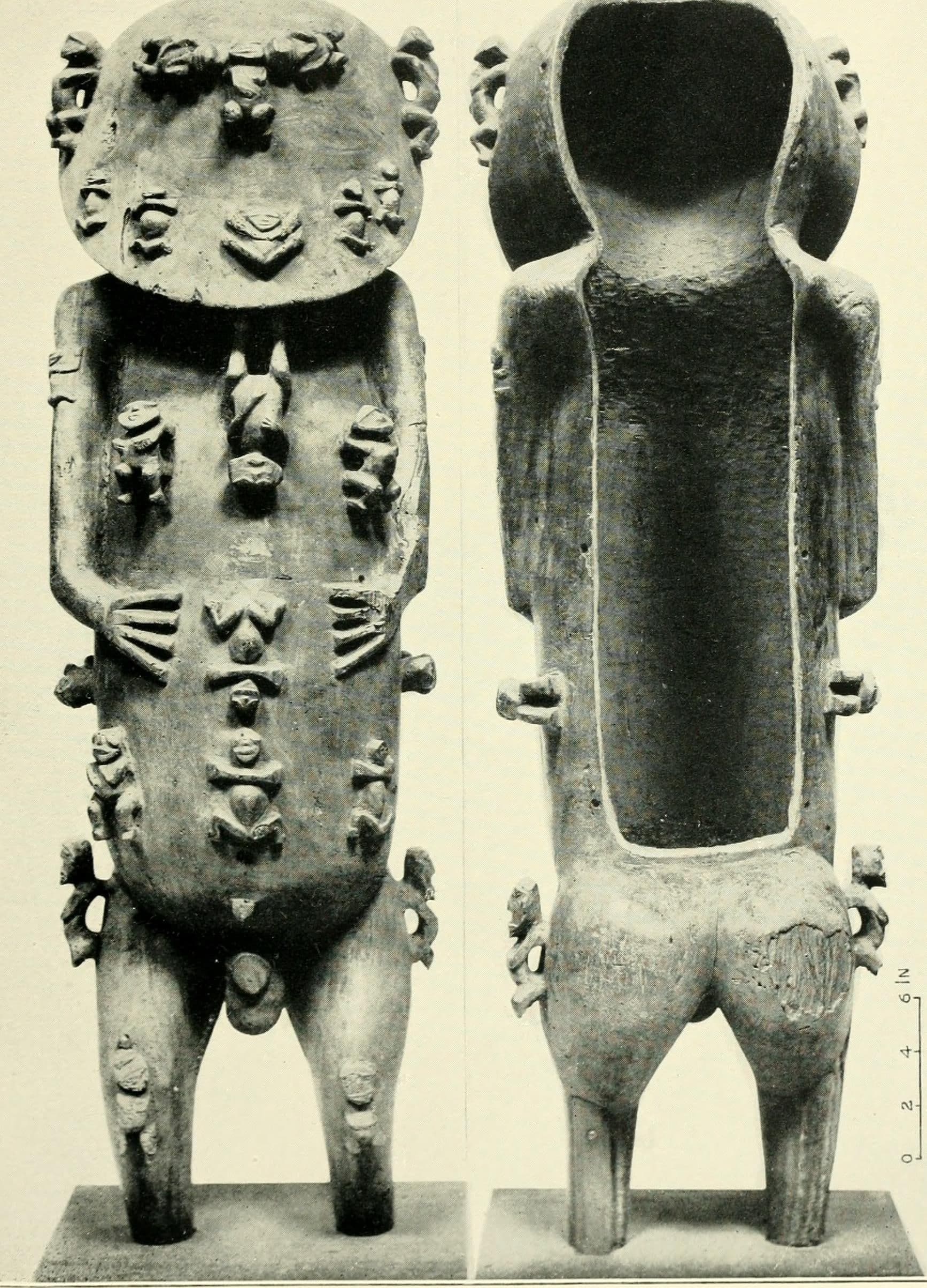 Museum collection image of a sandalwood sculpture associated with A'a; the supplied information does not describe its pose, dimensions, carved details, colour, or display setting.